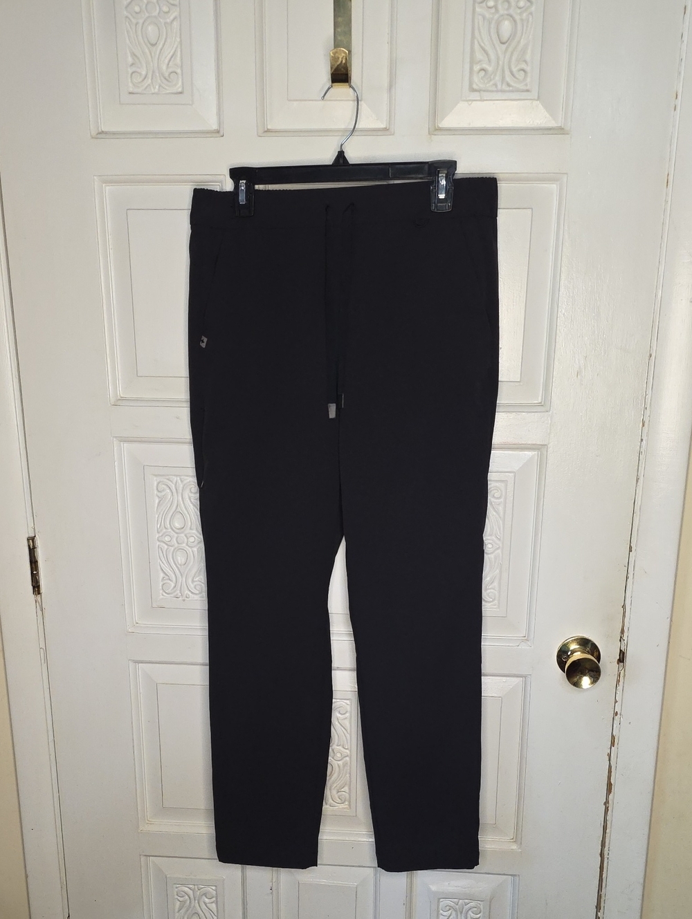 Figs Technical Comfort  Black Drawstring Nylon Scrub Pant Size Large